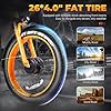 VICTRIP 3000W Dual Motor Ebike - Long Range 48V 22.5Ah Battery Electric Bike, 26x4.0 Fat Tire Mountain Adult Electric Bicycles, Hydraulic Disc Brake Electric Dirt Bike for Men Women (Black) #4