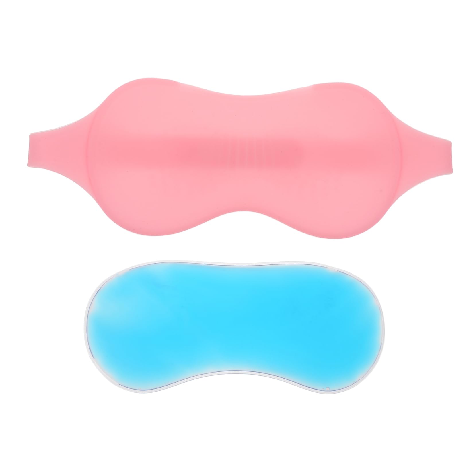 Verstellbare Gel Augenmaske aus Silikon in Rosa für Ruhe Unterwegs