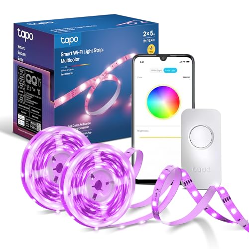 Tapo L900-10 bande lumineuse LED 10 m, 2 x 5 m, lumières multicolores, commandes intelligentes, Alexa et Google, installation flexible