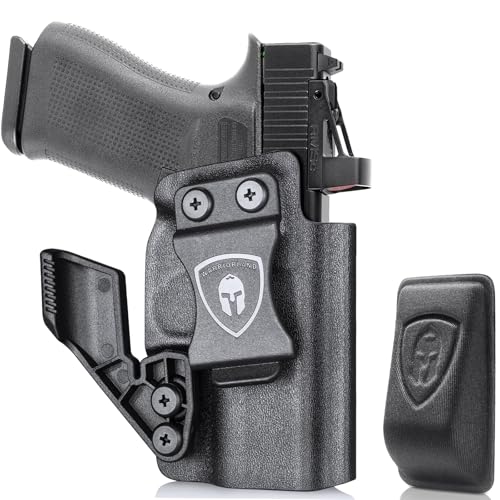 WARRIORLAND IWB Kydex Holster with Wedge Kit, Compatible with Glock 43X / 43X MOS / G43, Appendix Concealed Carry Holster, Optic Cut, Adjustable Cant & Retention, Right Hand