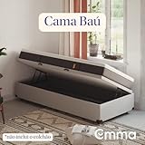 Cama Baú Solteiro Emma (88x188x41cm) – 1 ano de garantia glide