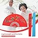 Jwthee Chinese Fans Folding Fan, Folding Hand Fan Tai Chi Fan, Decorative Folding Fans Popping Fans for Line Dancing, Right Hand Wushu Dance Practice Training