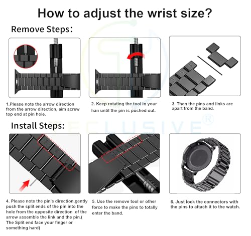 Image of T TECLUSIVE Ultra Luxury Stainless Steel Metal Strap Chain Band 22mm Compatible for Galaxy Watch 3 45mm | Galaxy Watch 46mm 4.6cm | Gear S3 Frontier | Amazfit Pace Ticwatch Pro Watch GT (Silver)