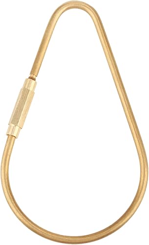 Llavero de gancho, clips de anillos giratorios a granel, llavero de latón con cierre de tornillo de latón, mosquetón, clip, llavero, regalo (forma