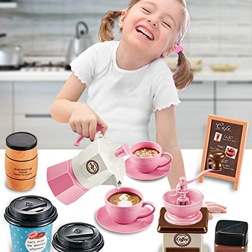 10 Pcs Teeparty-Set für Mädchen - Zubehör für die Spielküche,Princess Tea Time Spielzeug mit Essen, süßen Leckereien… – Bild 3