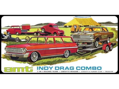 Wagon et Funny Car AMT1520 remorque pour diorama dragster 1/25