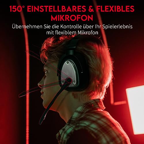 Cuffie Gaming e del suono di alta qualità e con Suono Surround 7.1, cuffie wireless gaming per PS5,PS4,PC,Nintendo Switch - Cuffia gaming - Immagine 4