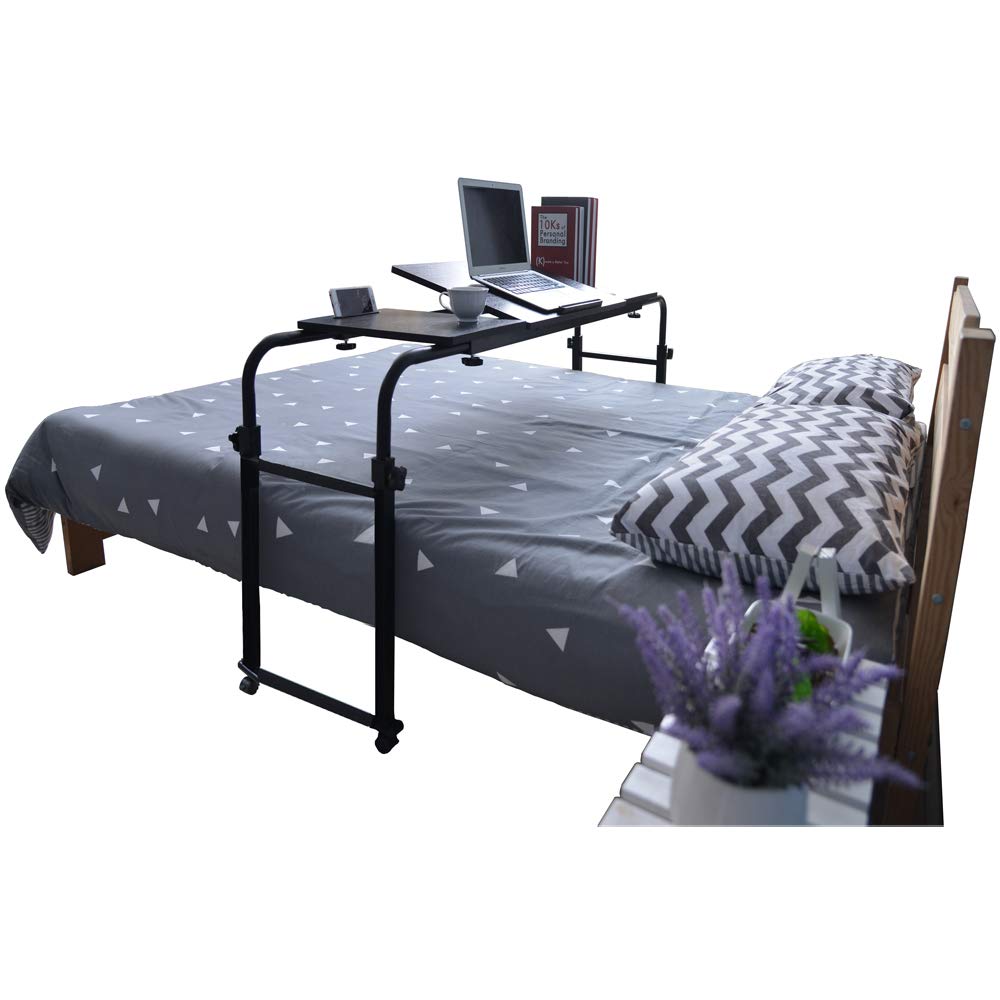 Buy Overbed Table with Wheels Mobile Laptop Desk Cart Computer Table
