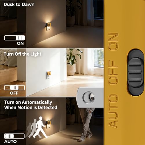 Image of DORESshop LED Plug in Night Light,Motion Sensor Dusk to Dawn Night Light