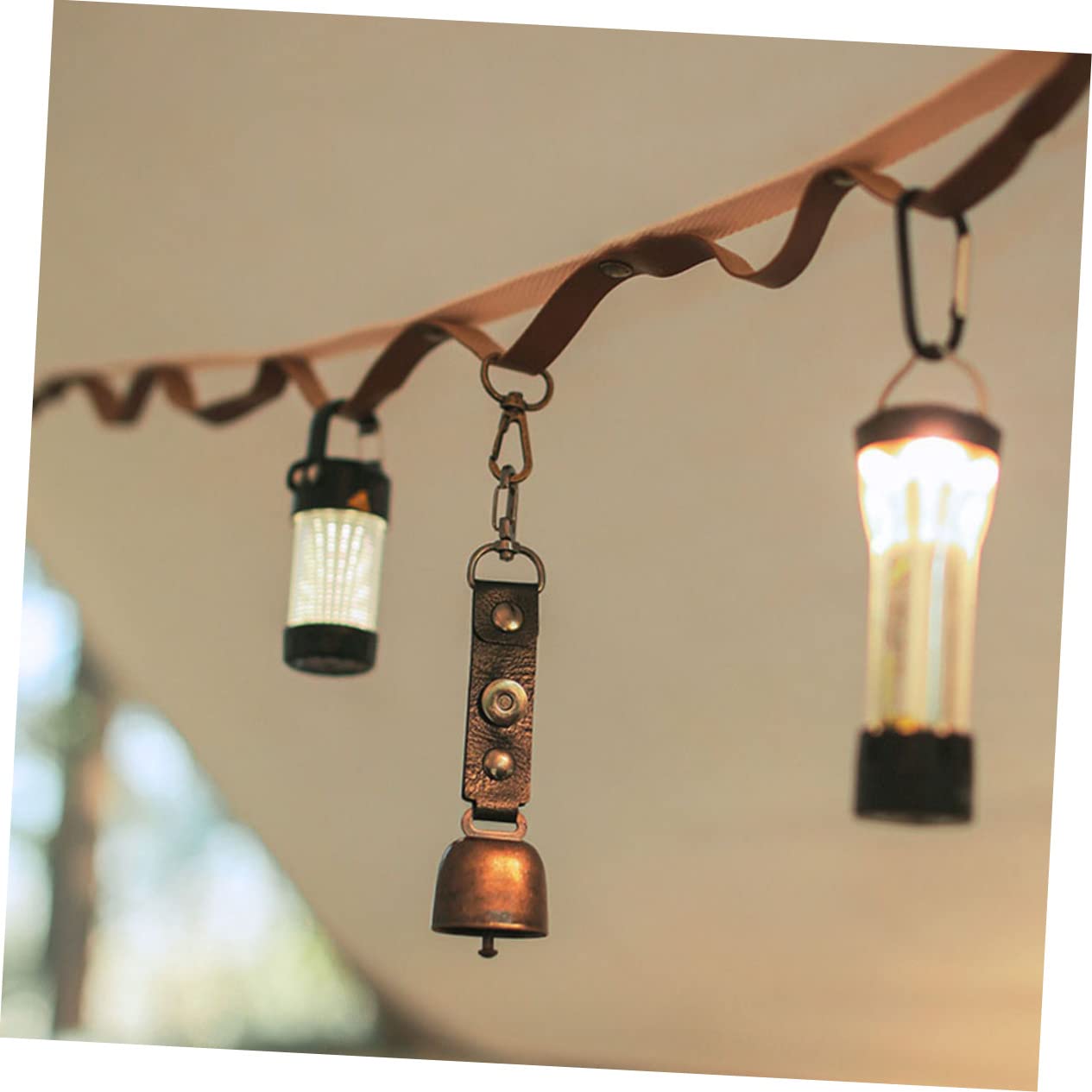 BESPORTBLE 6pcs Outdoor Hanging Bells for Hiking Camping and Wildlife -Lost Alert Bells for Pets Easy to Install