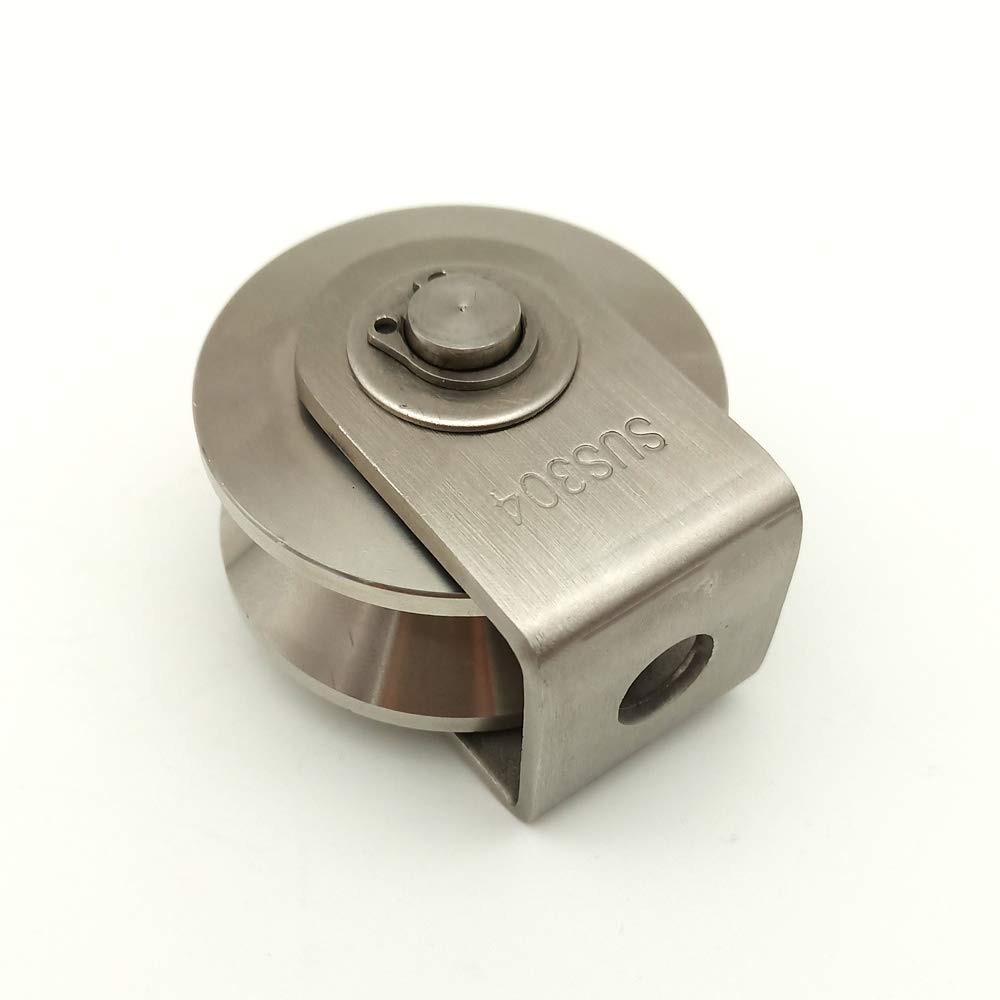 Buy Pulley Wheel V Pulley Roller 304 Stainless Steel Duplex Bearing