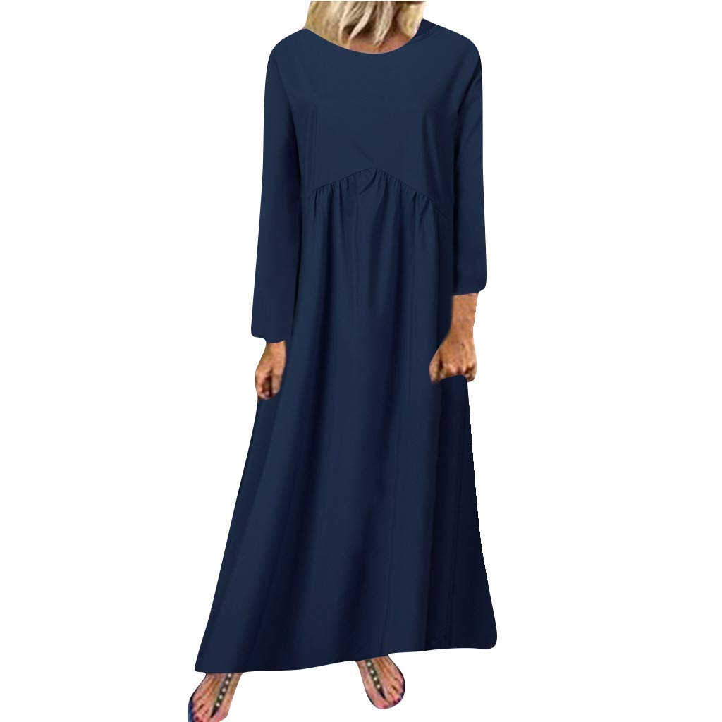 Amhomely Womens Dress Ladiess Plus Size Casual Solid Color Round |  Desertcart Aruba