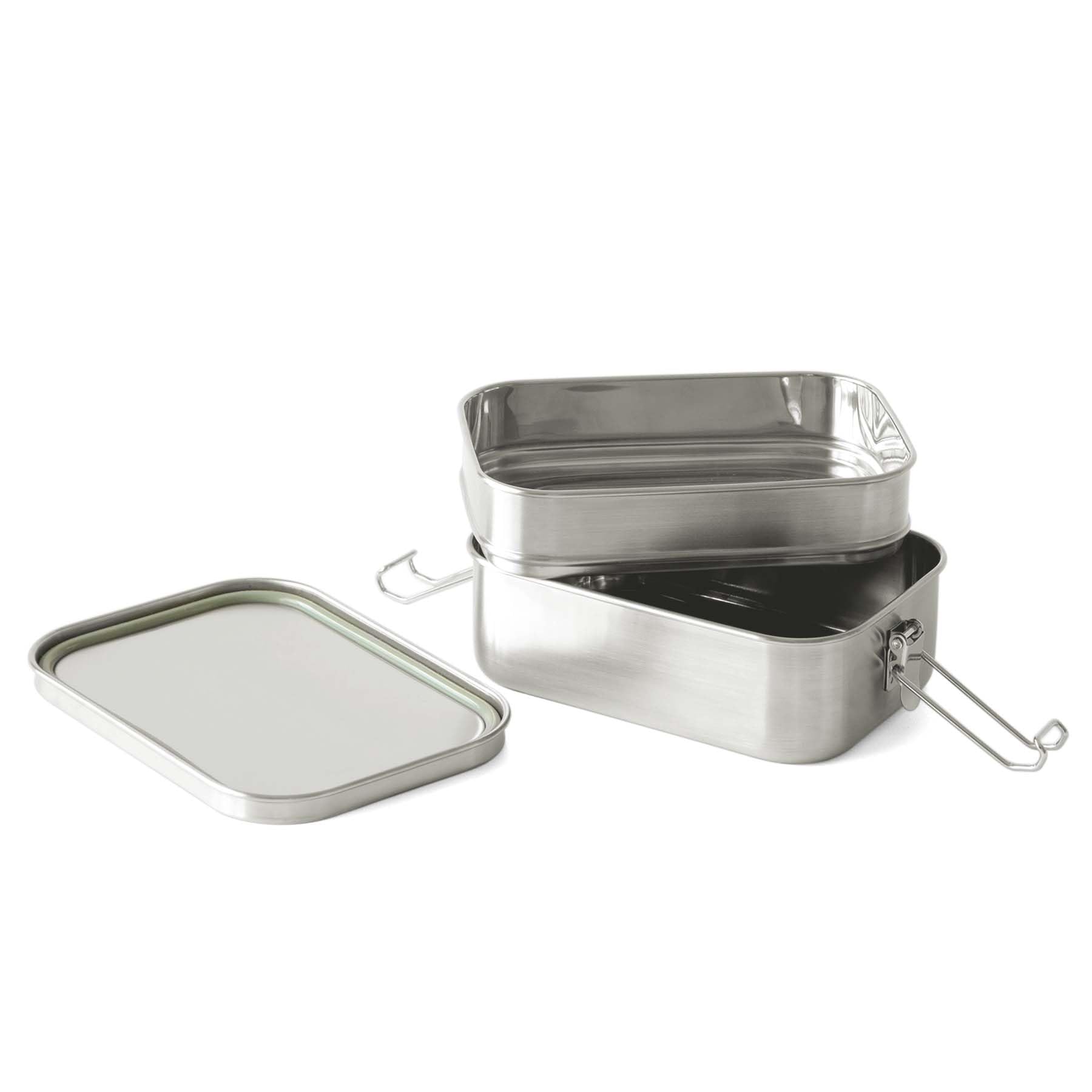 Yogi Double - Lunchbox aus Edelstahl 1000ml Double Edition - Hochwertige Brotdose mit Fächern - BPA frei - Auslaufsichere Vesperbox Spülmaschinenfest