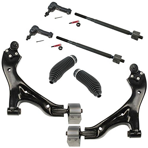 8 Piece Steering & Suspension Kit Control Arms Ball Joints Tie Rod Ends Bellows