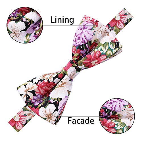 Image of AUSKY 8 PACKS Elegant Adjustable Pre-tied Bow Ties for Men Boys (1&4&5&6&8 Pack for option)