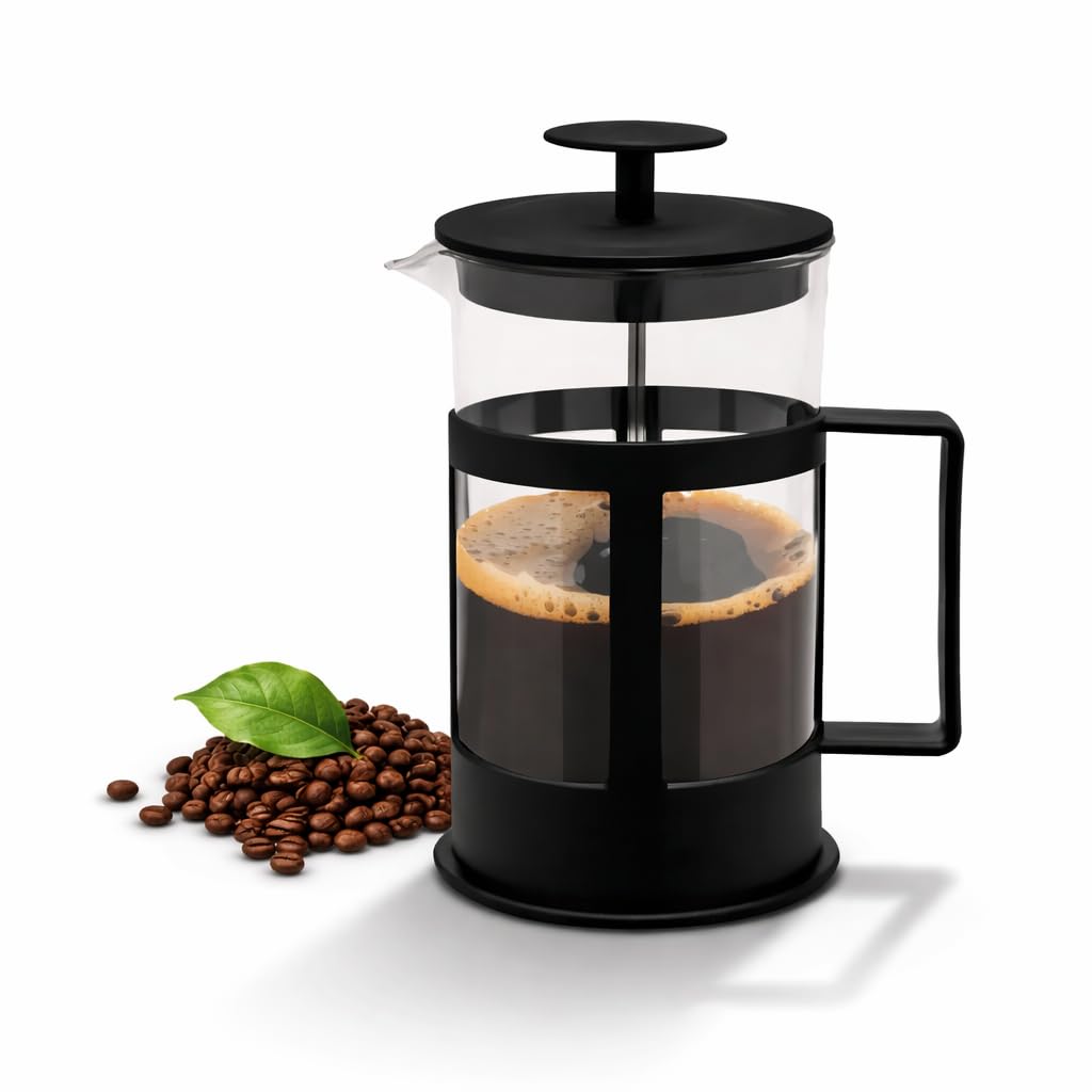 Cafeteira Prensa Francesa 300ml – Vidro Borossilicato, Filtro Inox, Resistente -20°C a