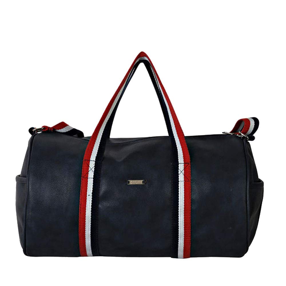Premium Blue Faux Leatherette Stylish & Lightweight Travel Duffle Bag for Women, Premium Duffel Bag for Travelling & Gym-image-12