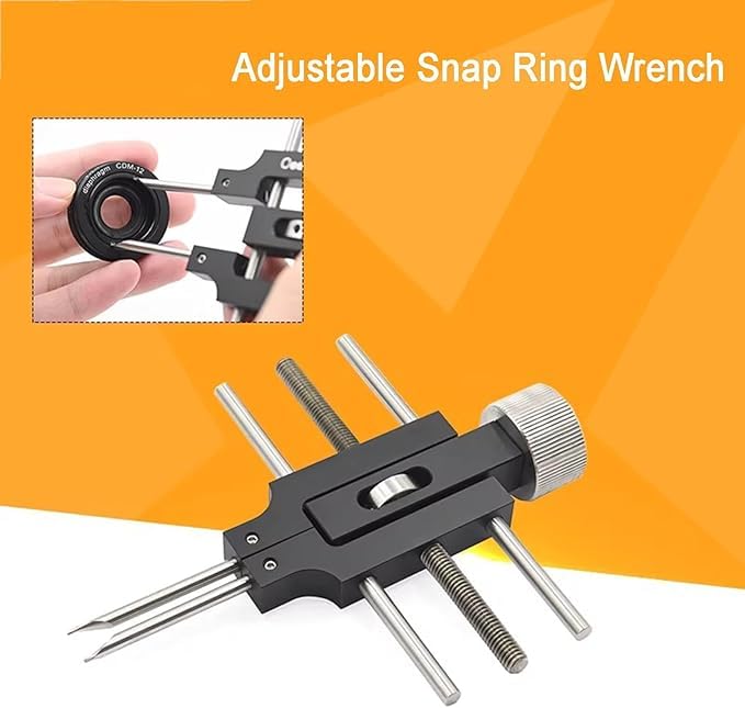 Herramienta de llave de anillo a presión, instalador/removedor de anillos de retención de precisión de doble extremo, diámetros de sujeción de 3 mm a 76,2 mm, ideal para mecánicos y proyectos de