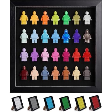 Tapeera Black Wooden Minifigure Display Case Cover