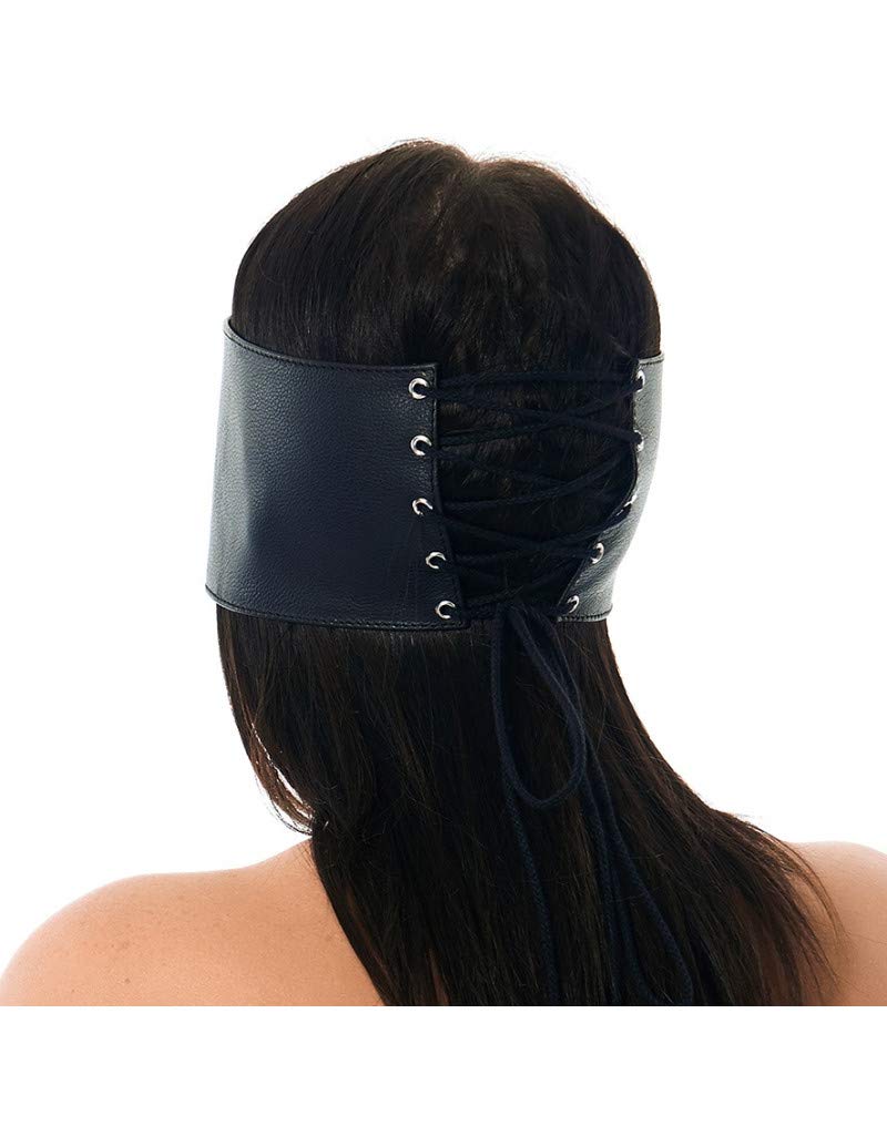 Rimba Bondage Play Loup fermé avec lacet Noir One Size