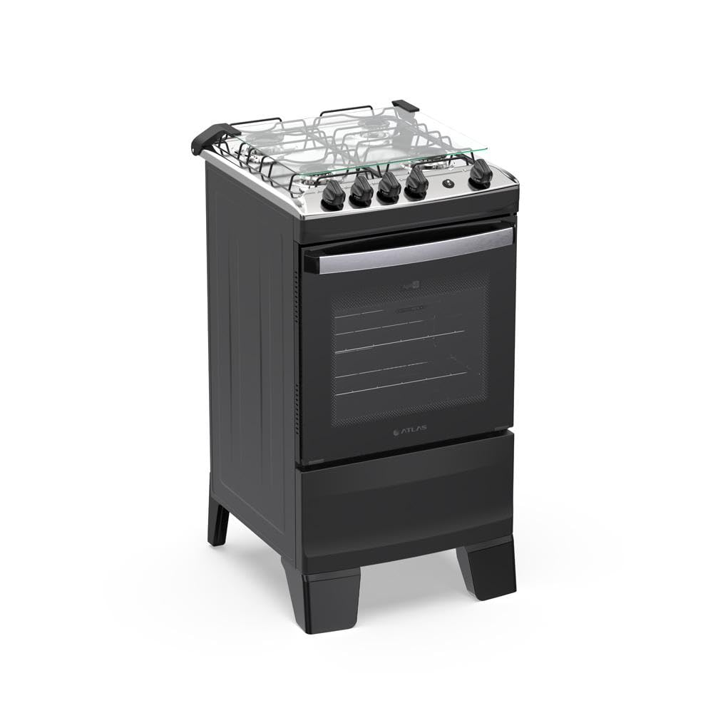 Fogão 4 Bocas Atlas Agile Up com Mesa de Inox a Gás Bivolt