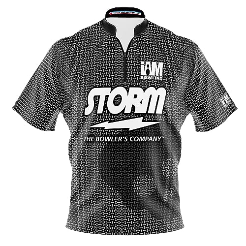 Logo Infusion Dye-Sublimated Bowling Jersey (Sash Collar) - I AM Bowling Fun Design 2040-ST - Storm - Halloween Bones (XX-Large)