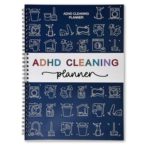 PICKSMOCUB ADHD Cleaning Planner Bundle Cleaning Schedule ADHD Planner for Adults Daily Weekly Monthly Household Cleaning Organizer with Task Checklists and Schedules Blue