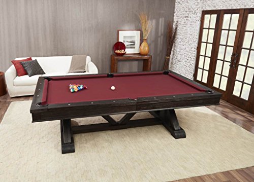 Playcraft Brazos River 8' Slate Pool Table, Weathered Black #TOP5
