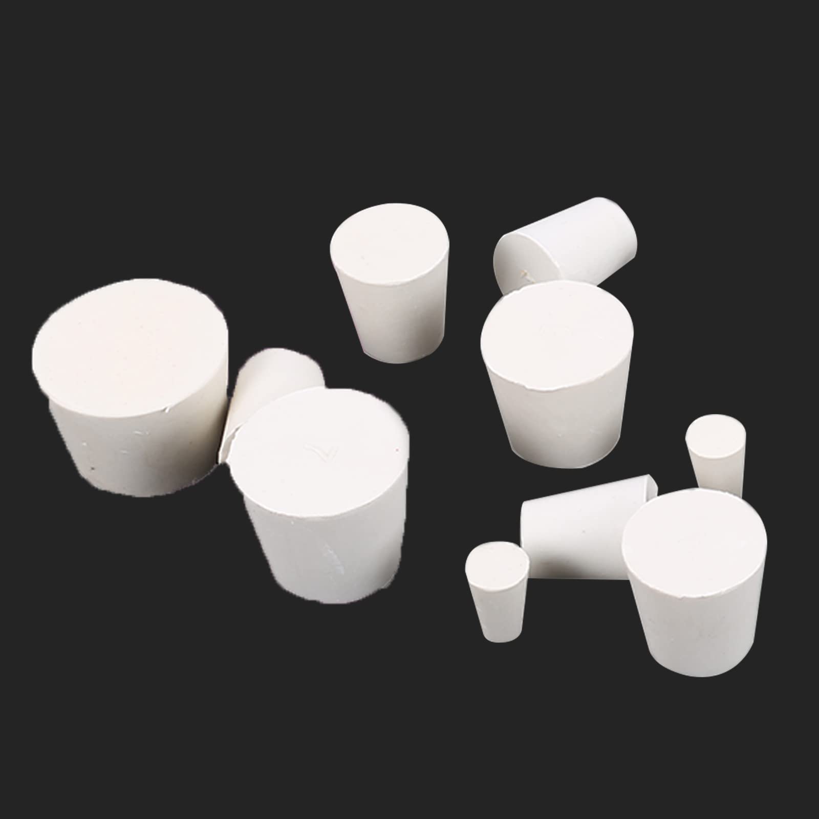 Tappi In Gomma Da Laboratorio 30 Pezzi - Forma Conica Per Tenuta Ermetica - Bianchi - Foto 10