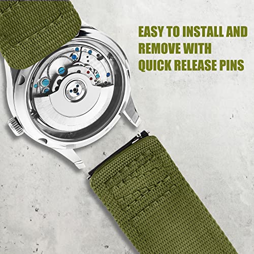 Image of Ritche Christmas Gift Nylon Sport Watch Band for men women Quick Release 20MM 22MM Replacement Watch Strap Compatible with Timex Expedition watch Black /Navy Blue /Crimson Red /Pumpkin Orange /Army Green, White Elephant Gifts, Stocking Stuffers For Men