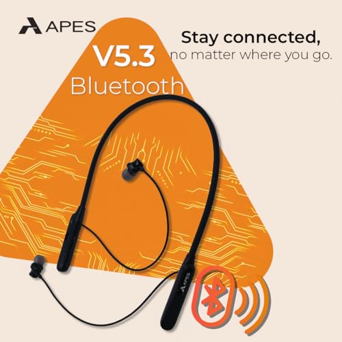 Image of APES AudioWrap Wireless Bluetooth Neckband, 20Hrs Playtime,10mm Dynamic Drivers