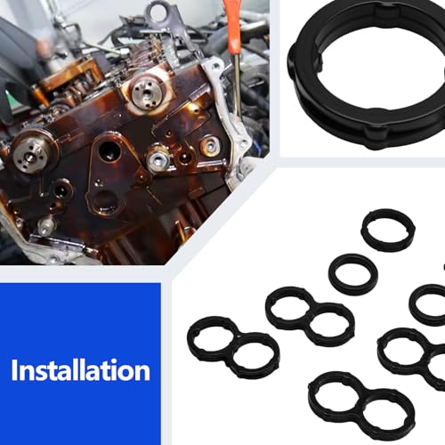 Image of Camshaft Bearing Cap Hole Gasket Compatible with Sequoia Sienna RAV4 Avalon Camry FJ Cruiser Venza 4Runner Highlander Part Numbers 11159-31010 90430-10024 11159-38010