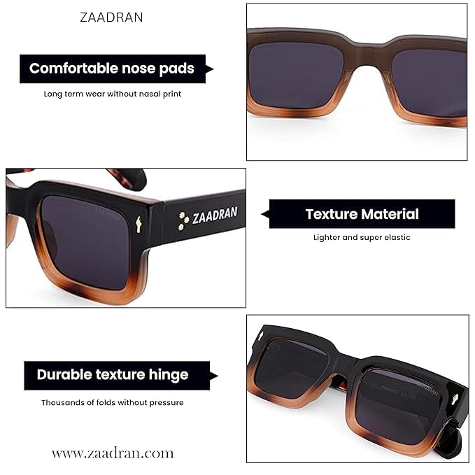 Image of Bagan UV Protected Driving Pilot Gradient Square Plastic Body Sunglasses for Men and Women