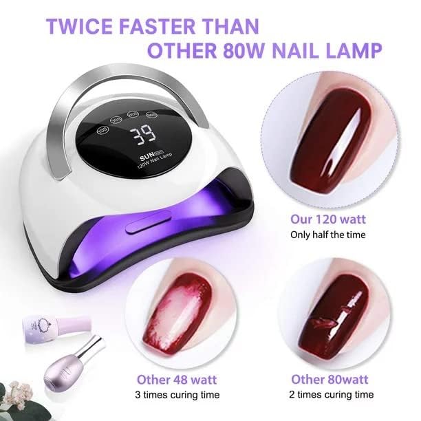 Bella Bloom 120w UV Nail Dryer Gel Nail Lamp Led Lamps for Gel Nail Smart Sensor LCD Display - Image 4