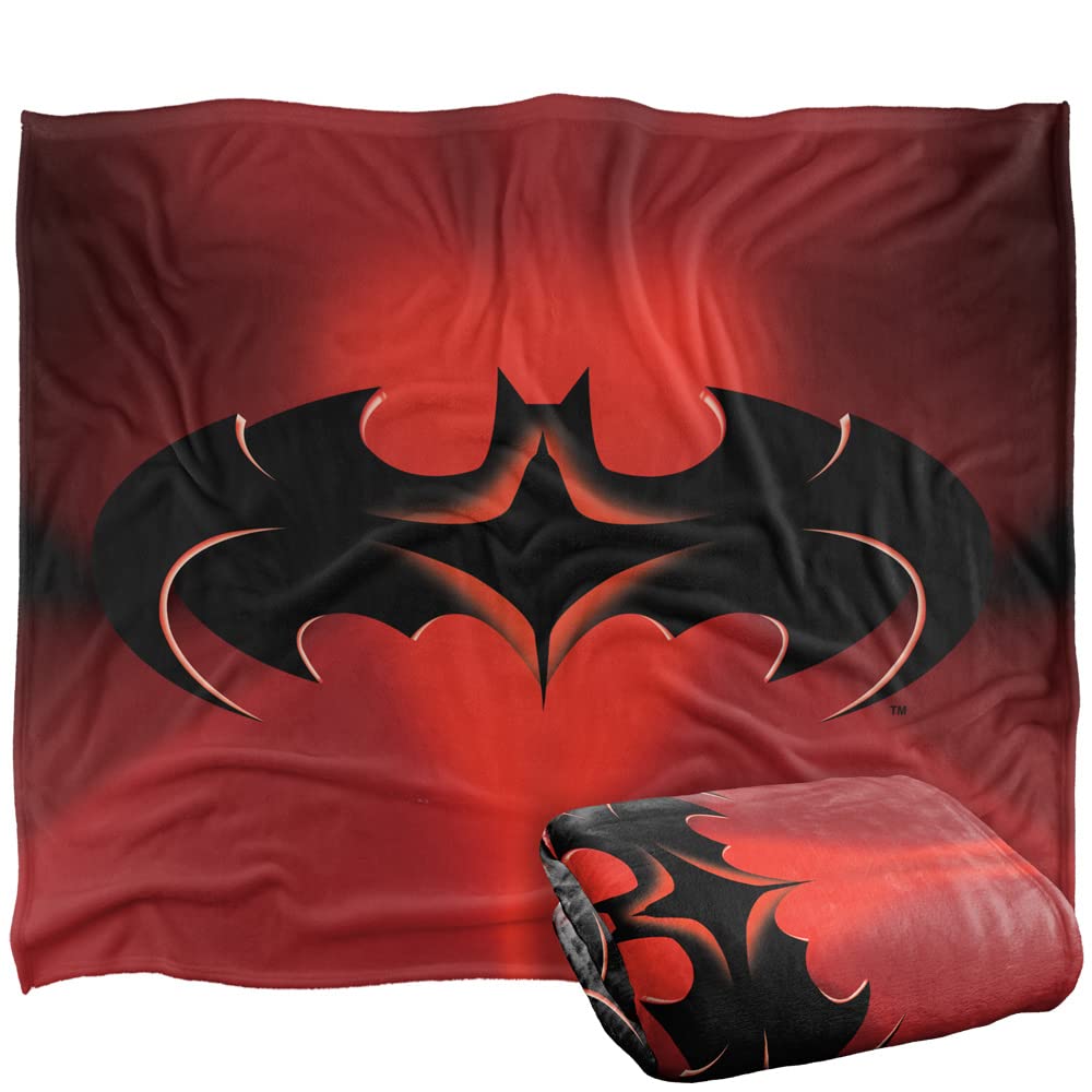 BATMAN Blanket, 152 x 127 cm and Robin Logo Silky Touch Super Soft Throw Blanket