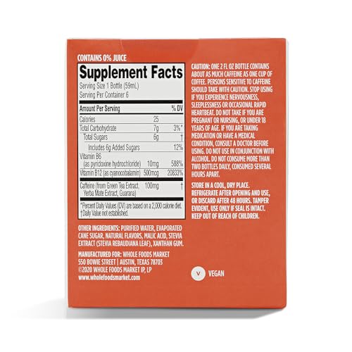Image of 365 by Whole Foods Market Pomegranate Energy Shot, 2 Fl Oz, 6 Count (Pack of 2)