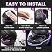Motorcycle Helmet Light Bar, Cold Light Motorcycle Helmet Waterproof LED Sticker Kit Light Strip for Motorcycle Helmet DIY Night Signal Light(Purple)