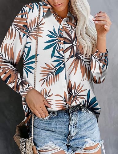 Image of Magritta Long Sleeve Shirts for Women Fashion Button Down Blouse Tops
