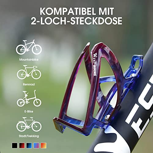 West Biking Flaschenhalter Fahrrad, langlebige ultraleichte Kunststoff Wasserflaschenhalter, leichte PC Getränkehalter für Fahrrad, Radfahren Flaschenhalter Käfige für MTB, Rennrad, Mountainbikes