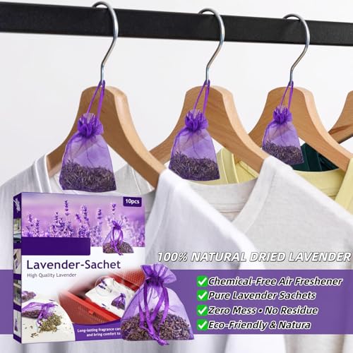 Sachets de Lavanda Natural 100%, Aroma Duradero, 10 Piezas miniatura 7