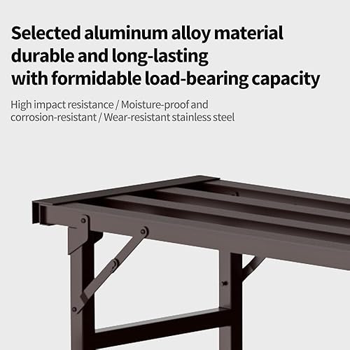 Miniatura 3 de Soporte de metal para plantas, soporte de aluminio inoxidable para macetas para uso en interiores y exteriores, altura ajustable, espacioso y