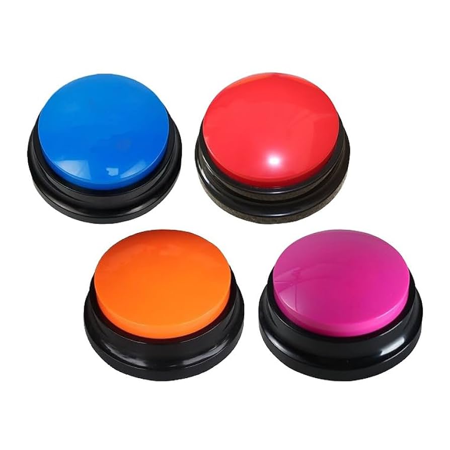 Amazon | 犬 ボタン 会話 4個 ペット 猫 トレーニング ベル ねこ