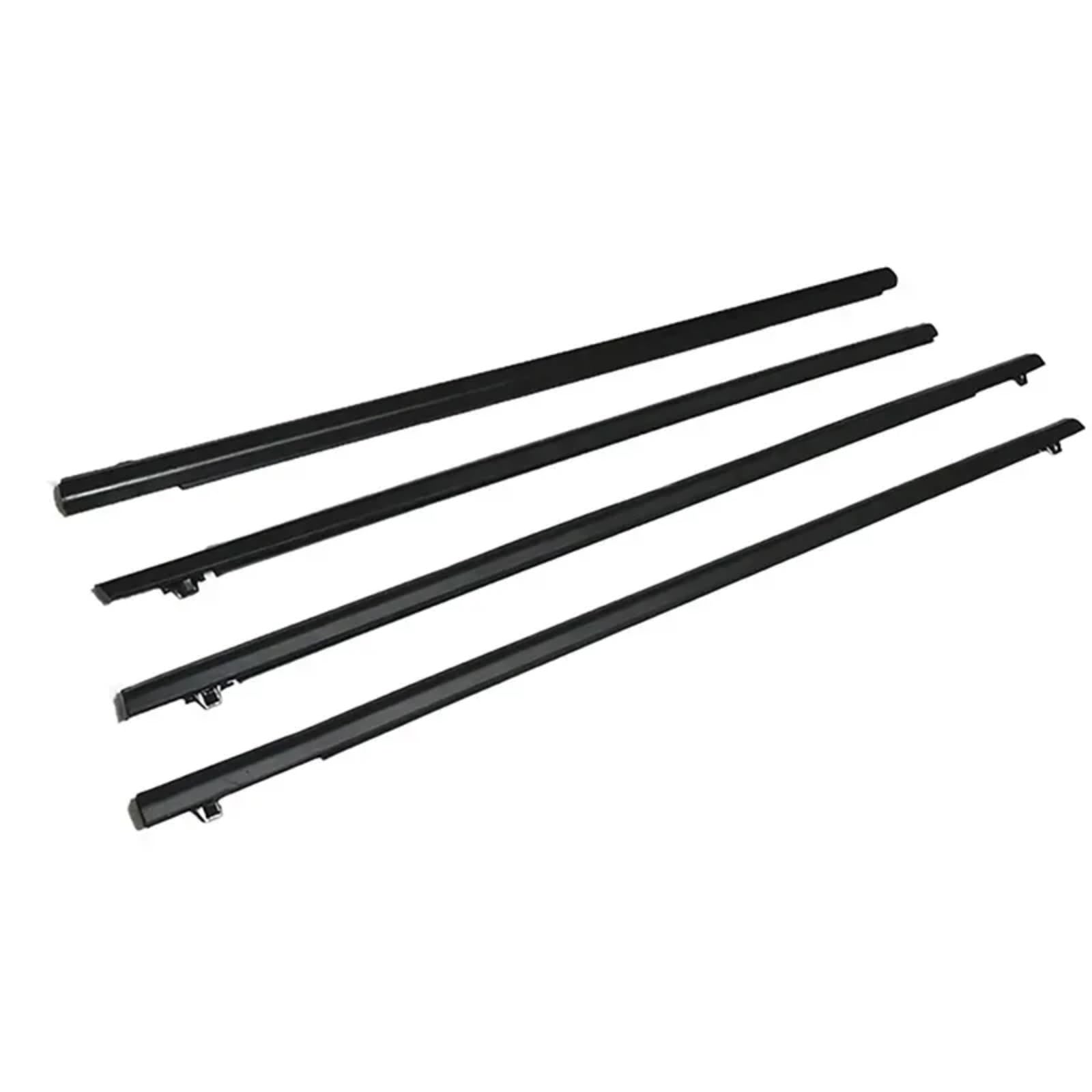 Tudexx One Color Car Weather Stripping For Fit 2009-2014 4Pcs Car Door Window Glass Weatherstrips Auto Sealing Strips Belt Moulding Trim