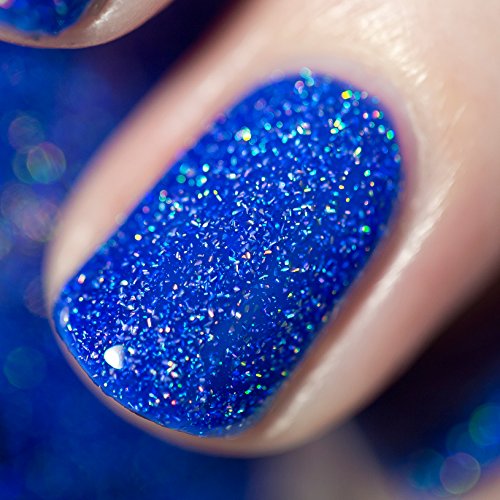 Image of ILNP Good Vibes - Vivid Cobalt Blue Holographic Sheer Jelly Nail Polish