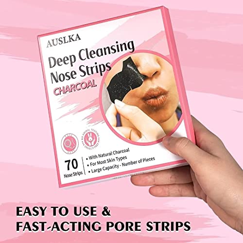 Auslka GK012 Blackhead Pore Strips,(70 Counts) Blackhead Remover-Deep Cleansing Charcoal Strips thumb #5