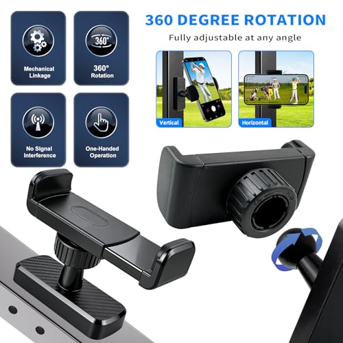 Image of Magnetic Phone Holder for Gym- 360 Adjustable Strong Magnet Phone Mount for Video Recording, Compatible with iPhone, Android, All Smartphones, Gym Accessories for Men& Women
