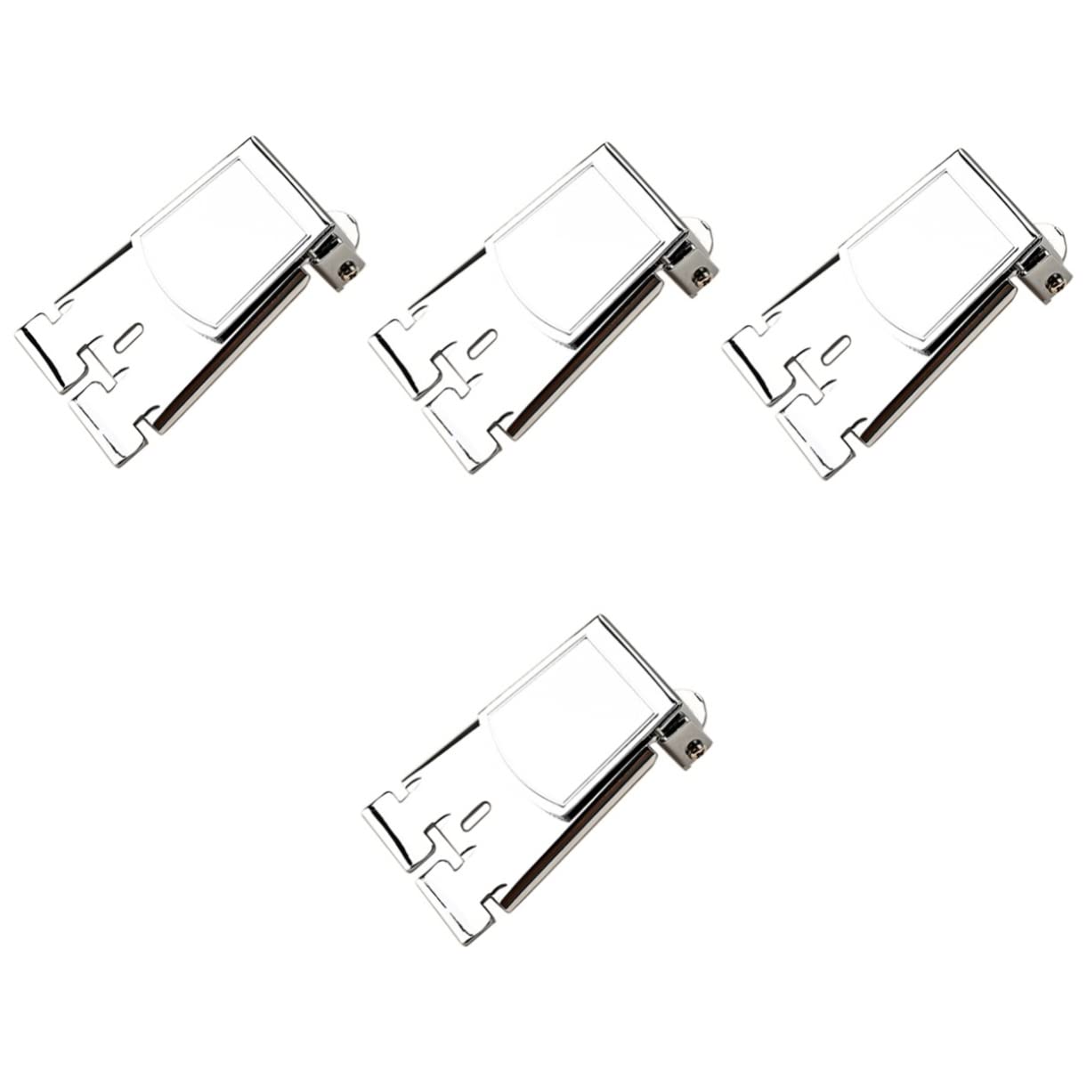 Toyvian 4stücke Banjo Tailpiece Saiter Banjo Robuste Metall-saitenhalterung Einfacher Austausch Für Gitarrenliebhaber Chrom-finish Langlebig Und Sicher