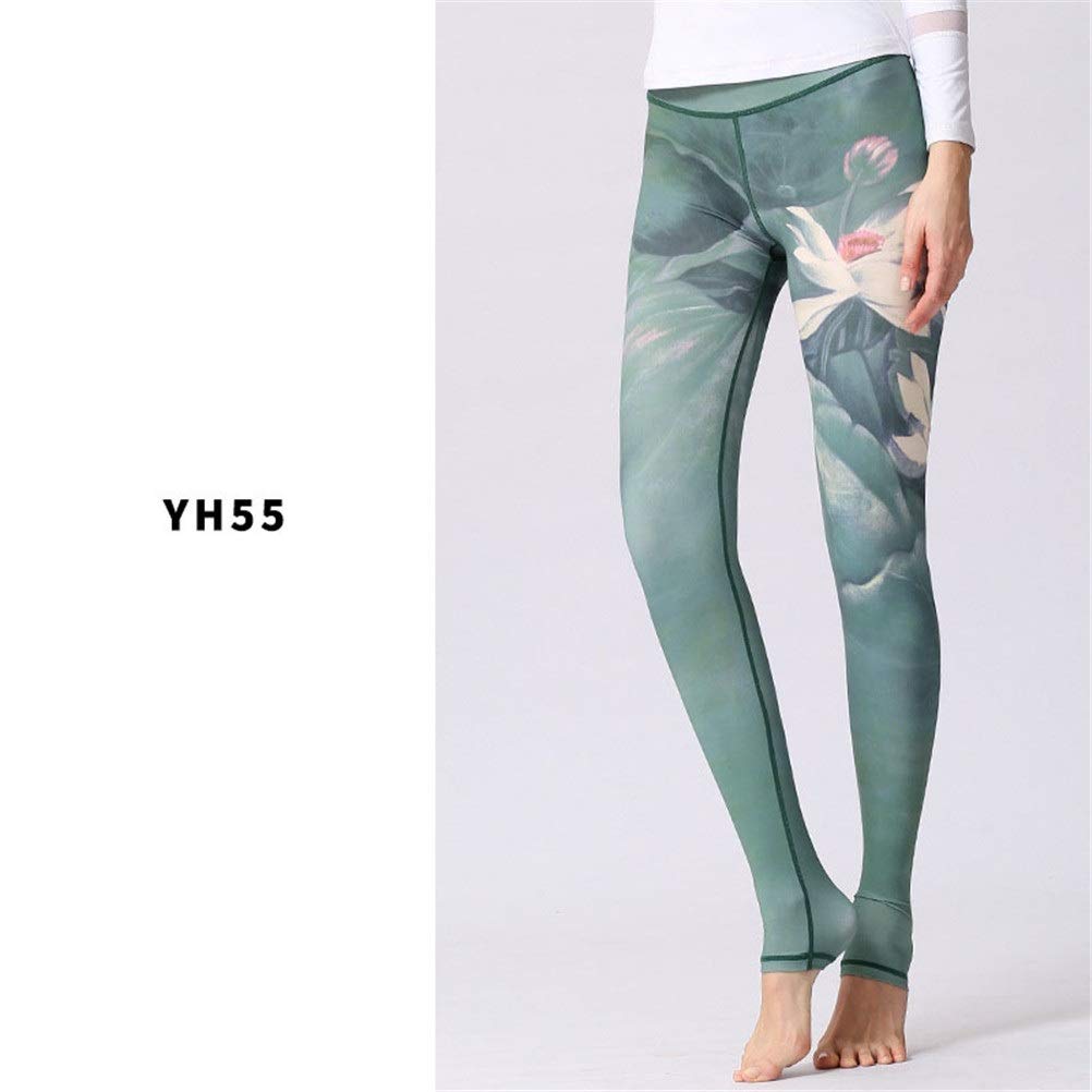 Strumpfhosen Leggings Sportswear für Damen, Frauen mit hoher Taille über die Ferse gedruckt Yoga Pants Steigbügel Lange Leggings Bauch-Steuer dünne Aktiv Fitness Workout Strumpfhosen Sports Running Wo
