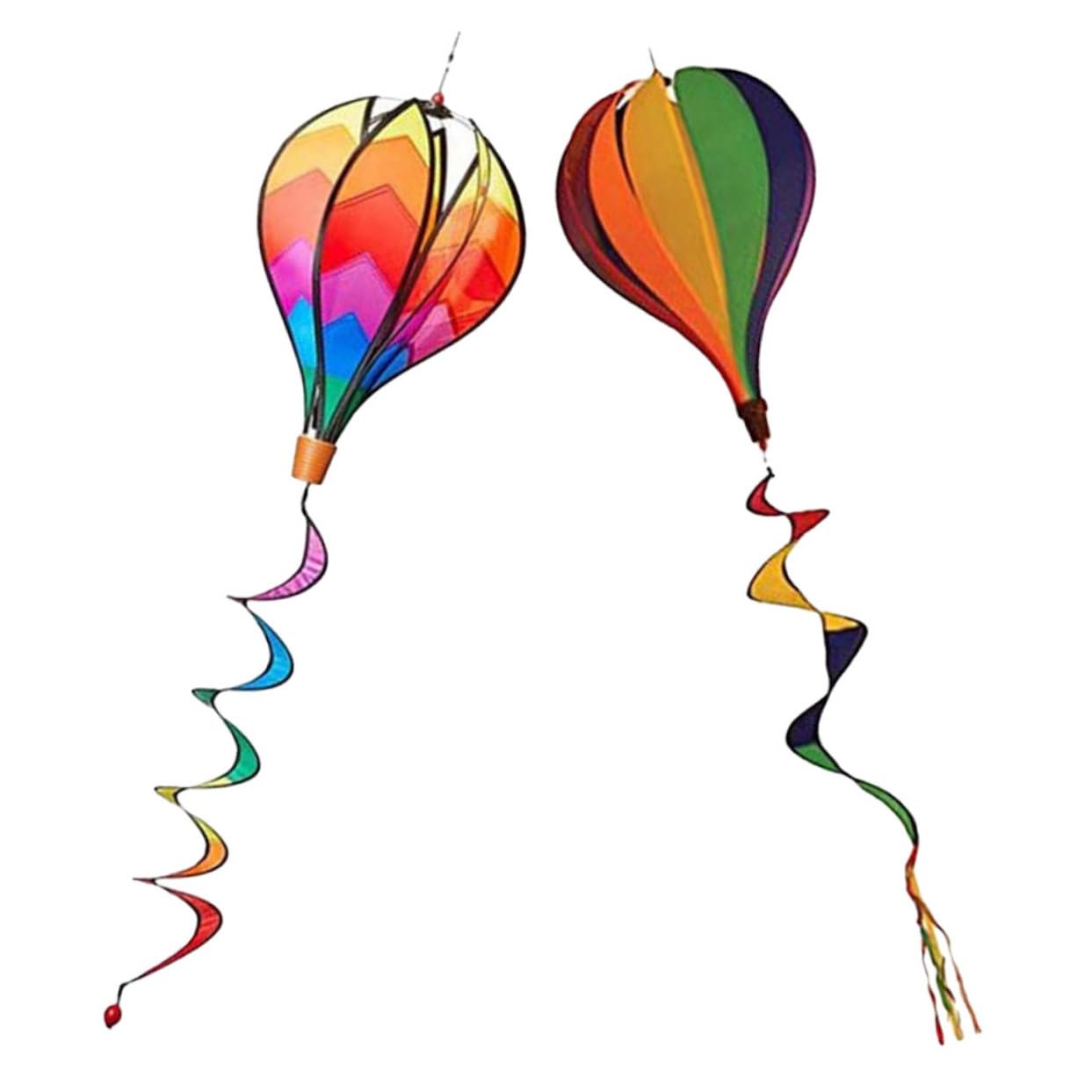 POPETPOP 2pcs Spiral Hot Air Balloon Wind Spinners Colorful Outdoor Garden Decorations Easy to Install Pendants for Festive Occasions Lifelike Design for Indoor and Outdoor Use