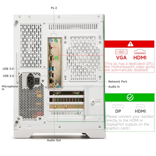Gaming PC Desktop Computer - Ryzen 5 5500, Radeon RX 6500XT 4GB, 16GB DDR4 RAM, 512GB NVME SSD, Prebuilt Tower for 1080P Gaming, Streaming, School & Home Office (White) - Image 7
